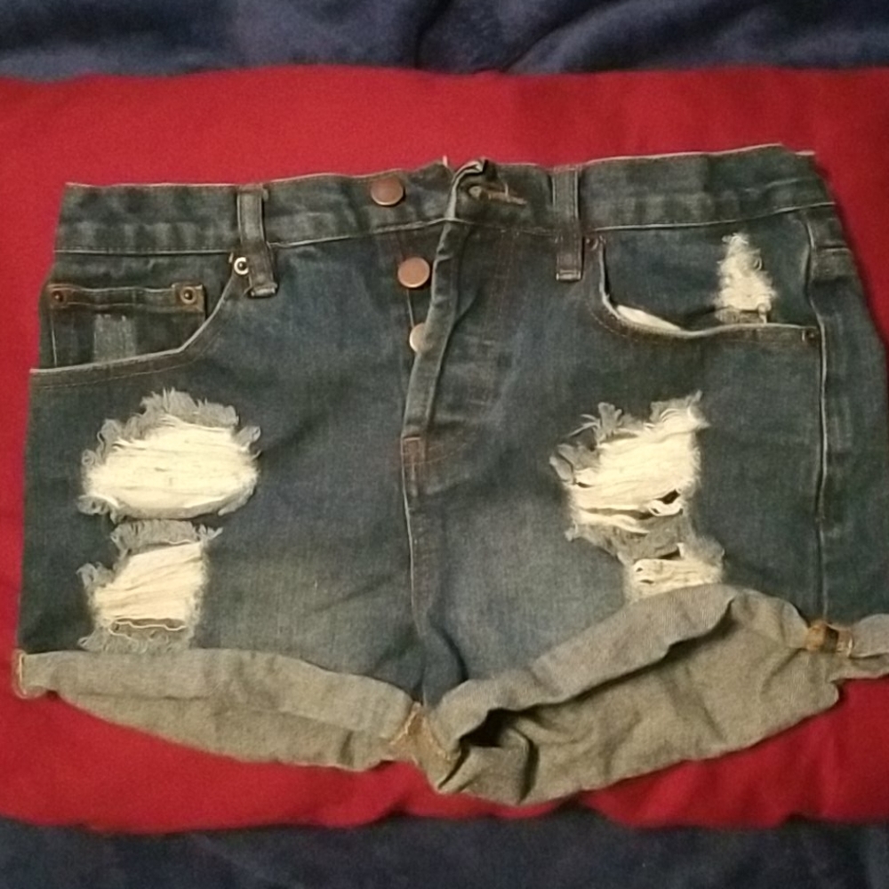 Forever 21 Denim Cuffed Shorts